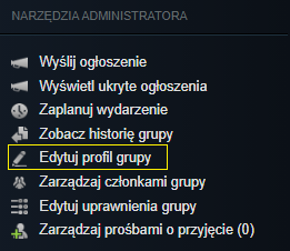 Grupa Steam - Edytuj Profil grupy